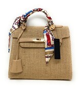 Wholesale - KENDALL+KYLIE BEIGE PURSE WITH RIBBON C/P 36, UPC: 194295089373